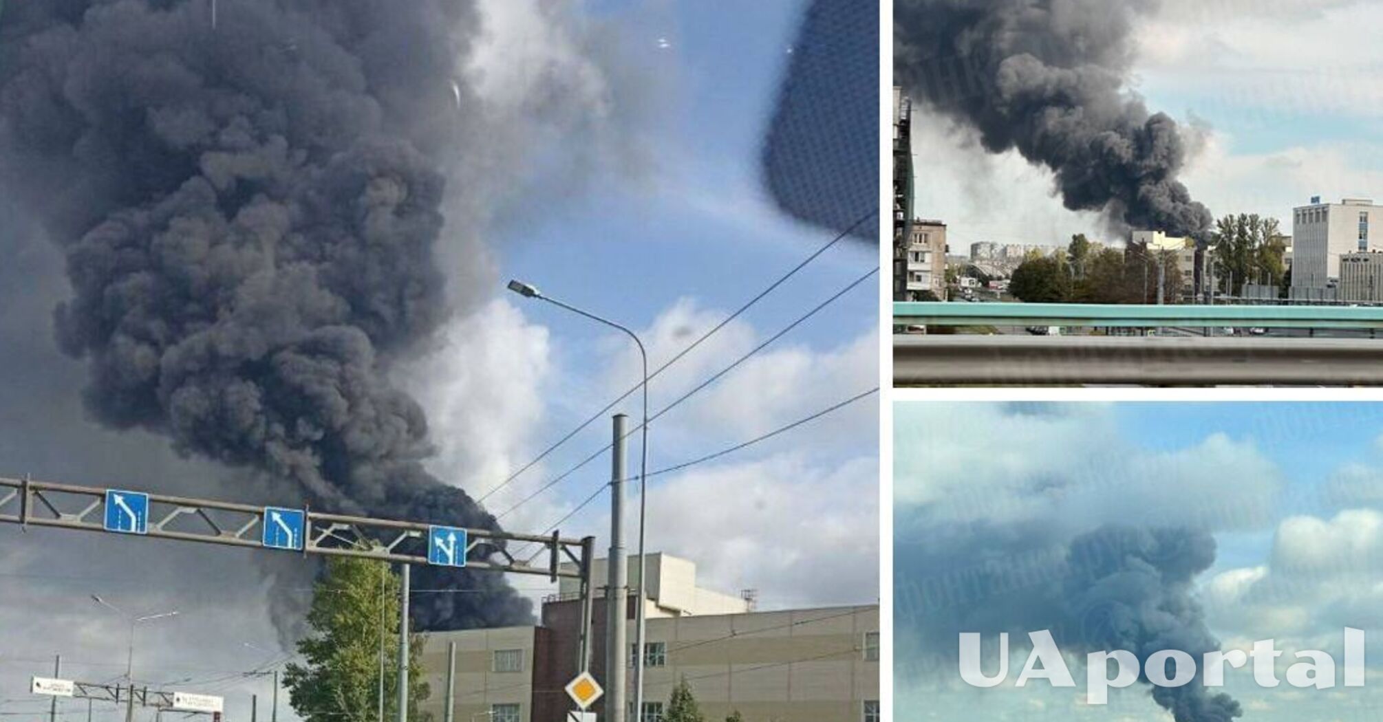 В Санкт-Петербурге масштабный пожар возле нефтебазы 'Ручьи' (фото и видео)