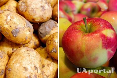 Potatoes will stop sprouting during storage if you put one fruit next to it