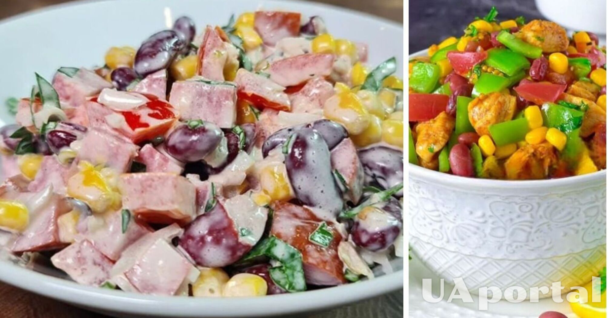 How to make a salad of canned corn and beans
