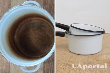 How to easily clean a yellowed enamel pot