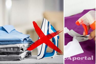How to quickly iron a T-shirt without ironing with a spray bottle