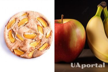 Oatmeal pie with apples and bananas: the best dessert for those on a diet