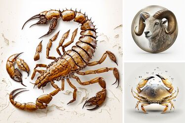 Скорпион, Рак, Овен