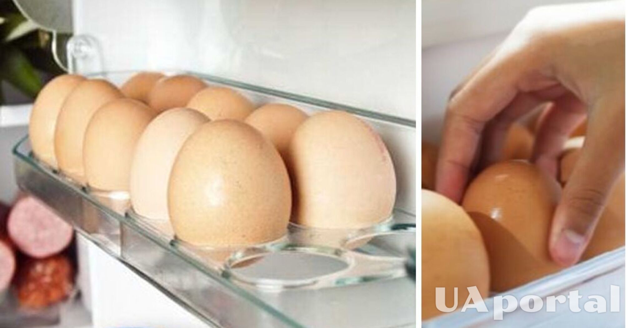 Which side to put eggs in the refrigerator