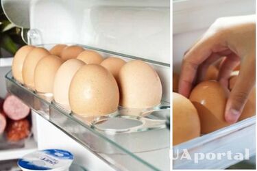 Which side to put eggs in the refrigerator