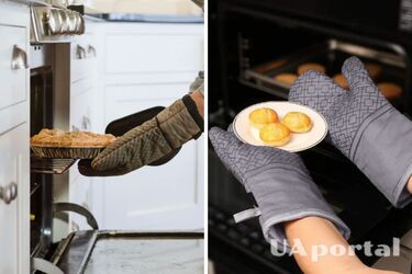 Oven mitt - why you should never use a wet oven mitt