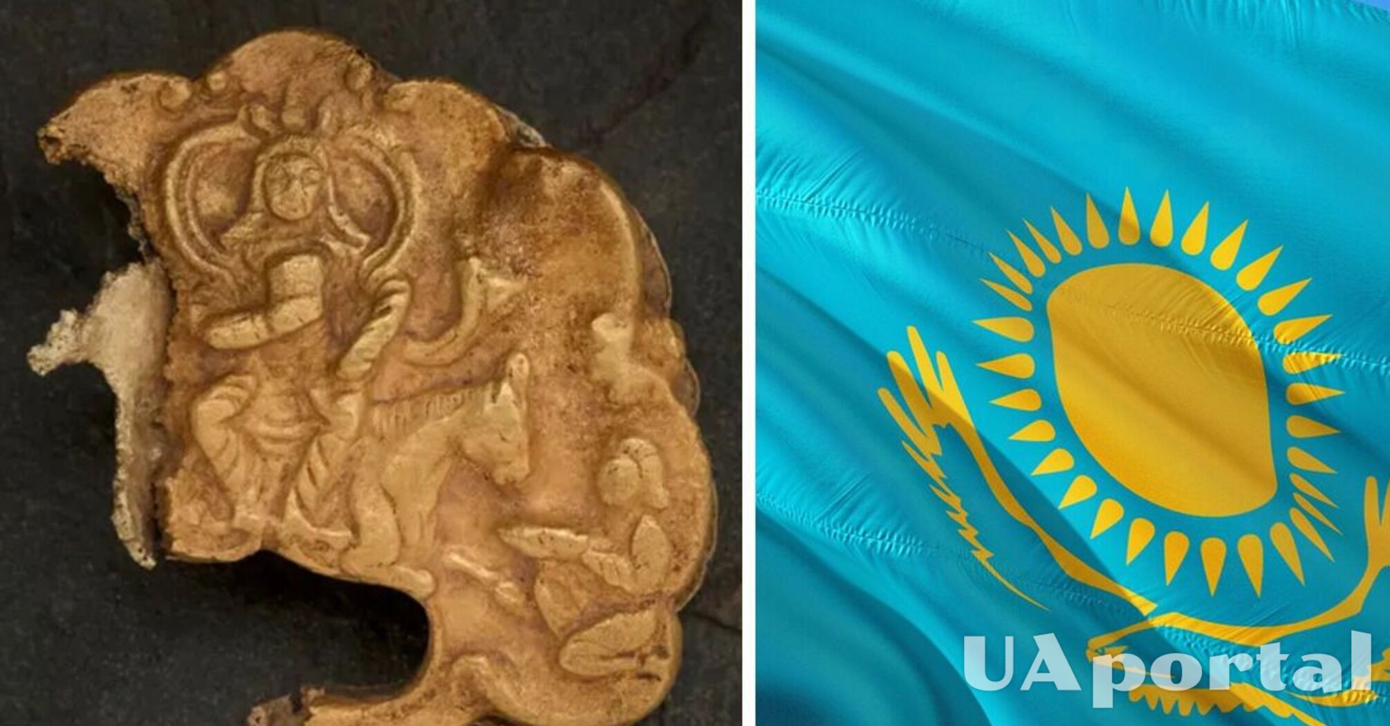 У Казахстані виявили 1500-річні золоті пряжки із зображенням правителя на троні (фото)