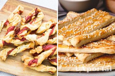 Pizza for the lazy: a recipe for cheese and sausage sticks