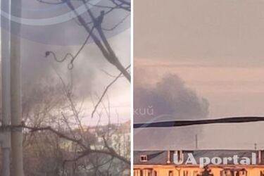 In Crimea, after explosions, a fire broke out near the Belbek airport (photos and video)