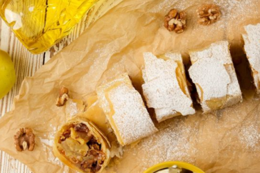 Яблочный штрудель с тестом фило