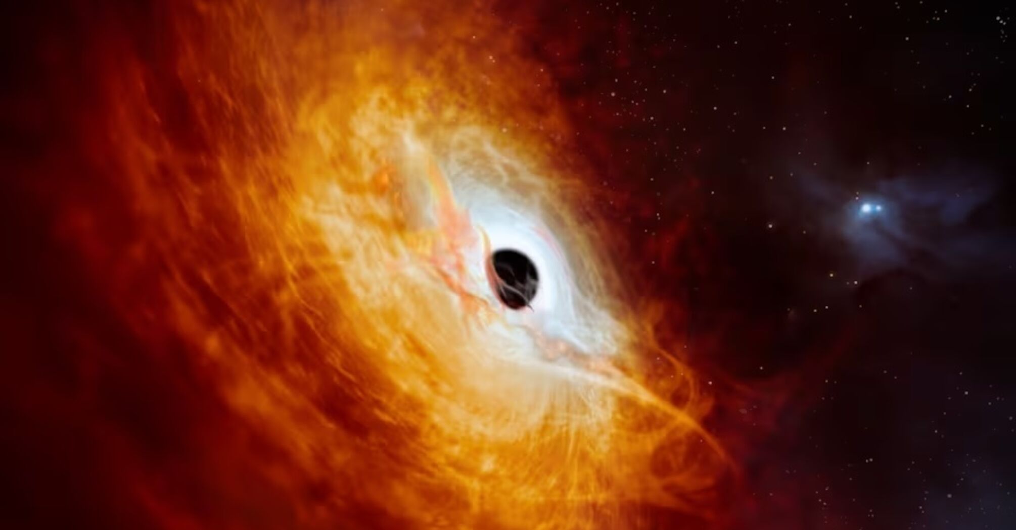 Черная дыра поглощает Солнце и растет с наибольшей скоростью в истории