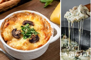 Як зробити лінивий жульєн з куркою та грибами