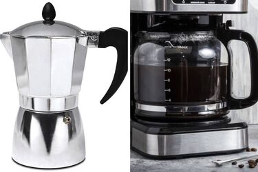 Comparison of drip and geyser coffee makers