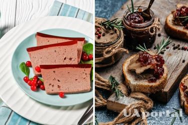 A gourmet appetizer made from simple ingredients: a recipe for liver pate with cranberry jelly