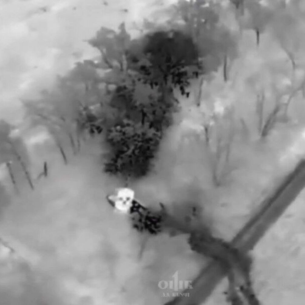 Танк Leopard розстрілює піхоту окупантів: запальне відео
