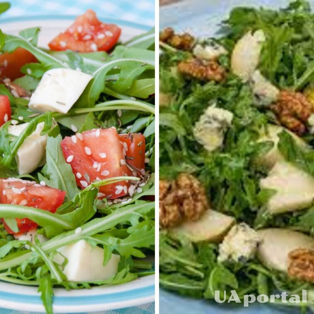 A healthy snack in 15 minutes: a recipe for a salad with arugula and nuts