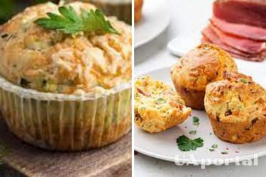 Even children will like them: recipe for salty muffins with vegetable and cheese filling