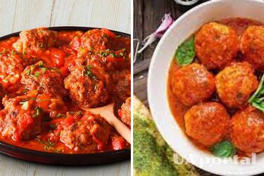 For any side dish: a recipe for pork meatballs in tomato sauce