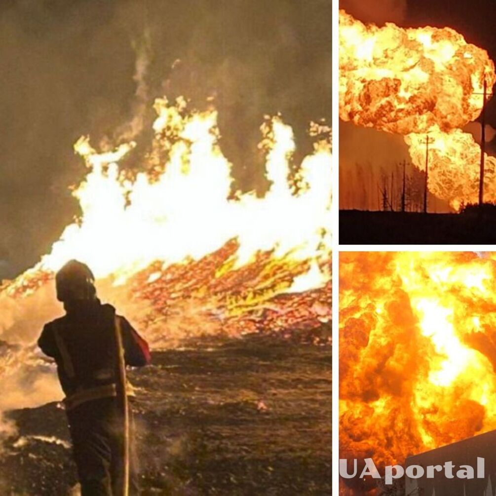 Потужна пожежа на газопроводі в росії: унаслідок вибуху небо стало вогняним (відео)