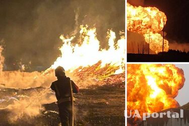 Мощный пожар на газопроводе в россии: в результате взрыва небо стало огненным (видео)