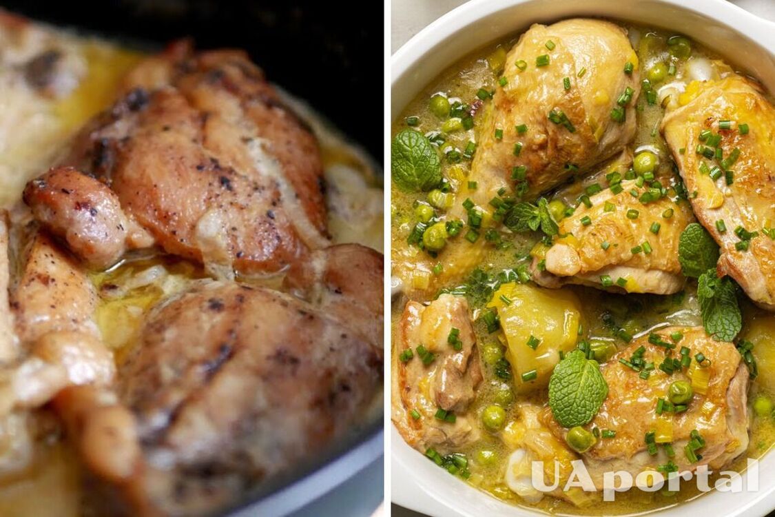 Розкішна вечеря: як приготувати тушковану курку в сметанному соусі
