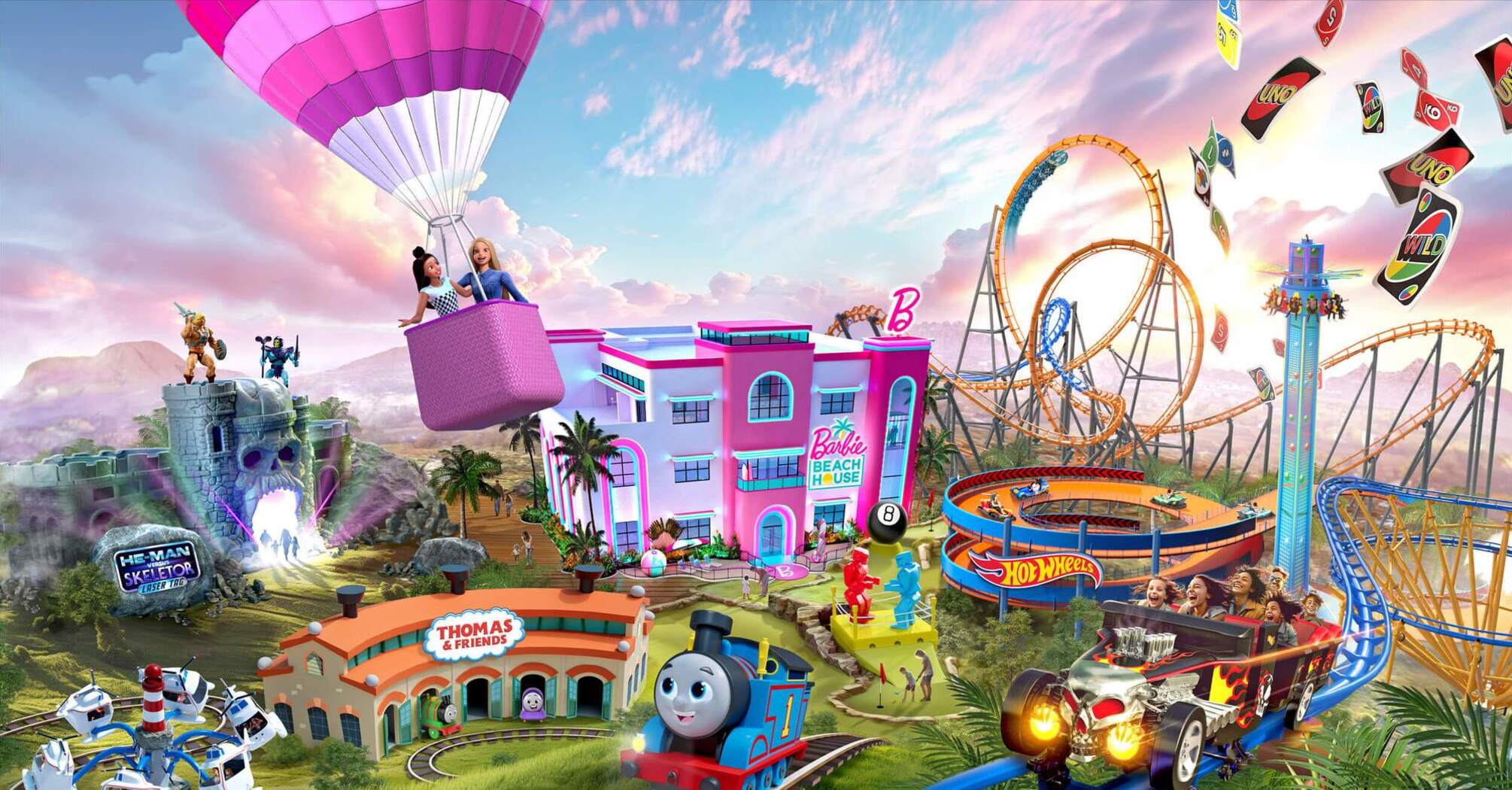 A theme park with Barbie, Hot Wheels, Uno-themed rides is opening in Midwest