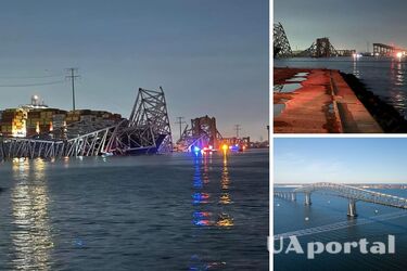 У воді можуть бути десятки машин: у США корабель-контейнеровоз зніс автомобільний міст (фото та відео)