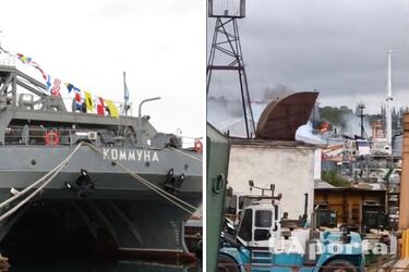 Спикер ВМС ВСУ: в Сухарной бухте Севастополя атаковано судно ВМФ россии 'Коммуна' (видео)