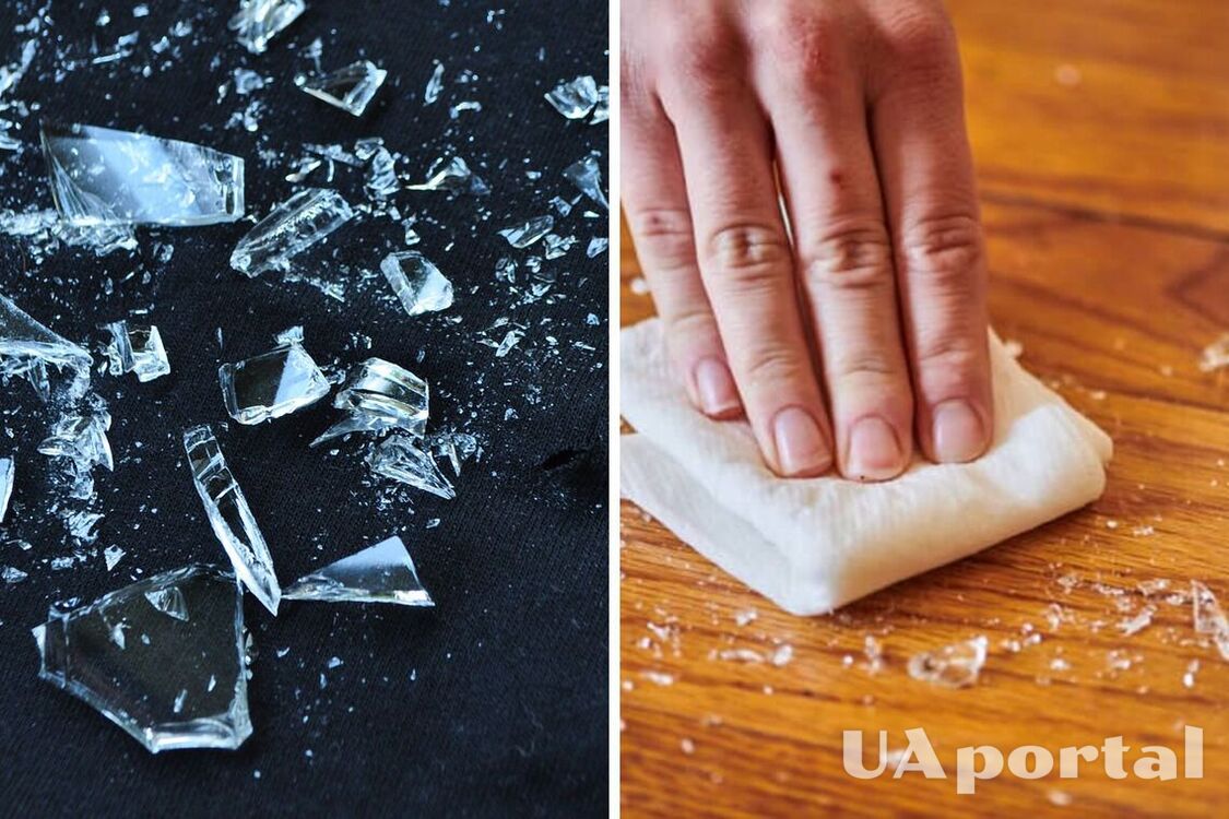 Як швидко прибрати розбите скло: лайфхак з хлібом 
