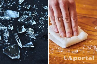 Як швидко прибрати розбите скло: лайфхак з хлібом