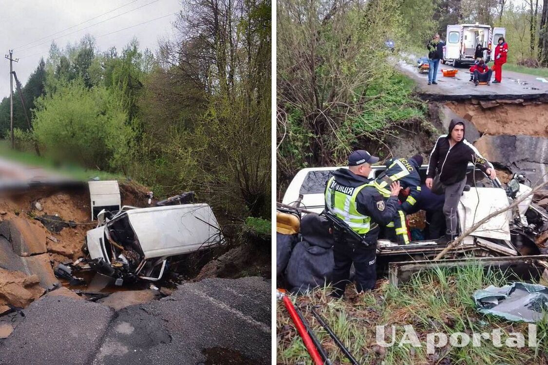 Мікроавтобус впав у провалля посеред дороги на Киїщині: двоє людей загинуло     