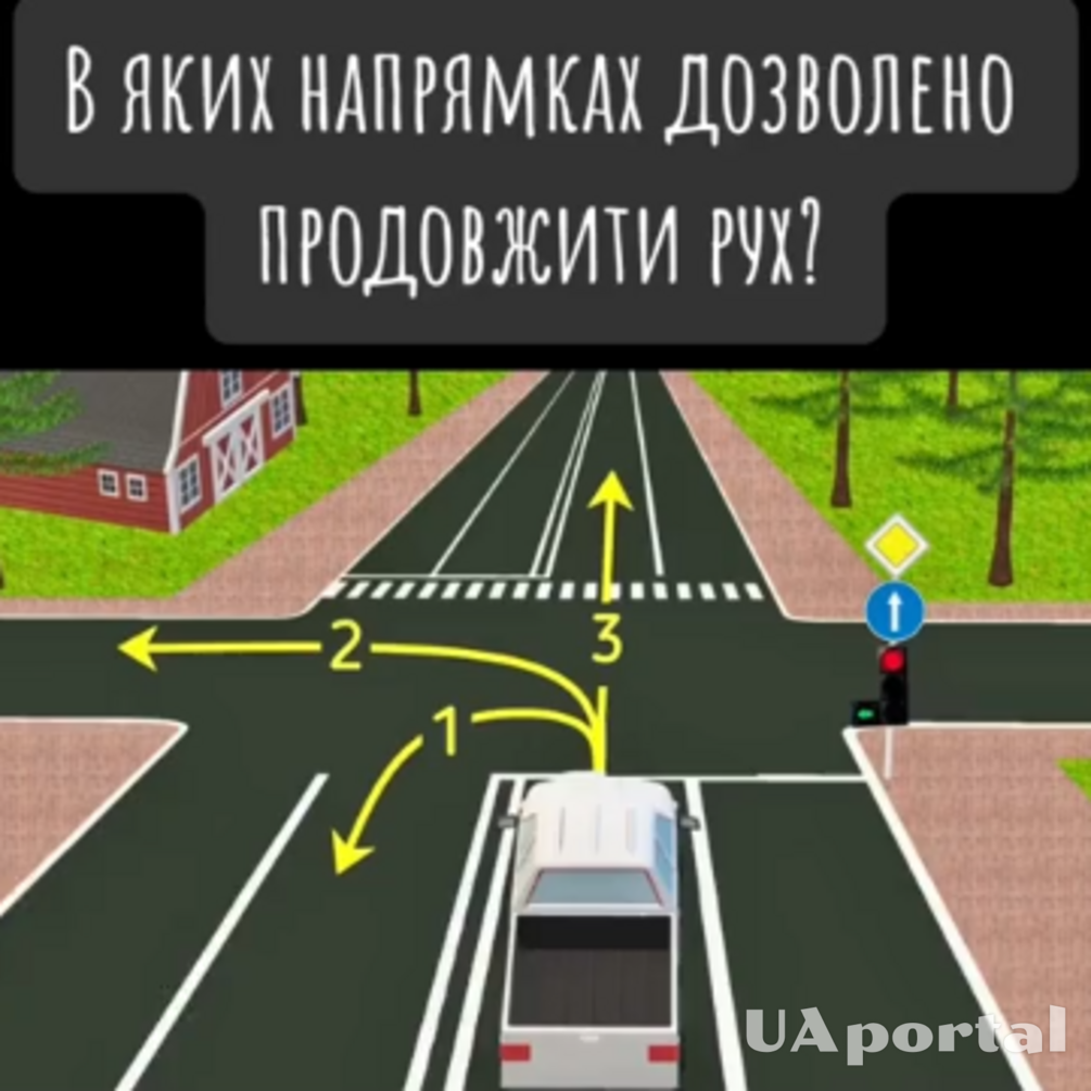 У якому з напрямків може поїхати водій: тест на знання ПДР (відео)