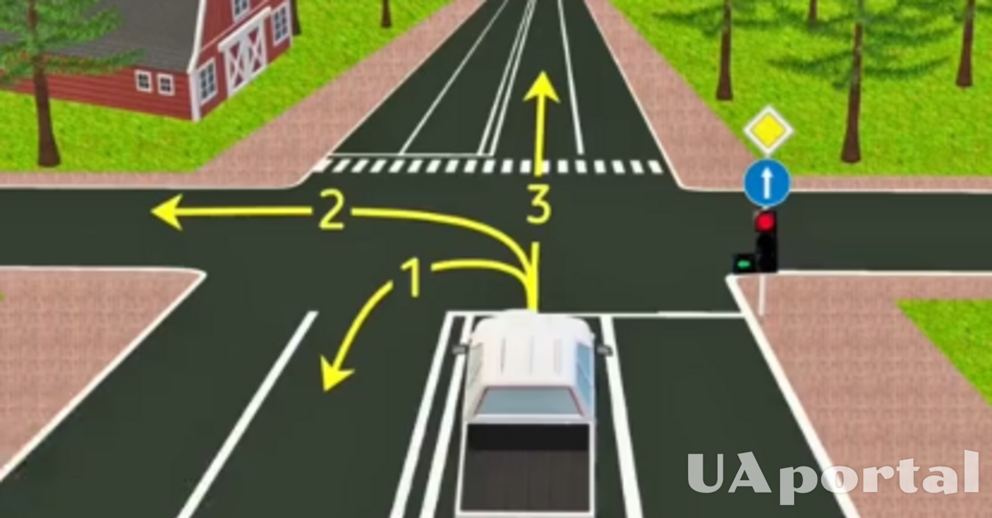 В каком из направлений может поехать водитель: тест на знание ПДД (видео)