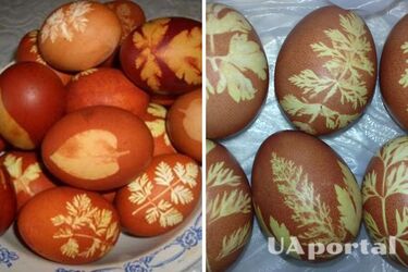 Як пофарбувати яйця на Великдень за допомогою цибулиння