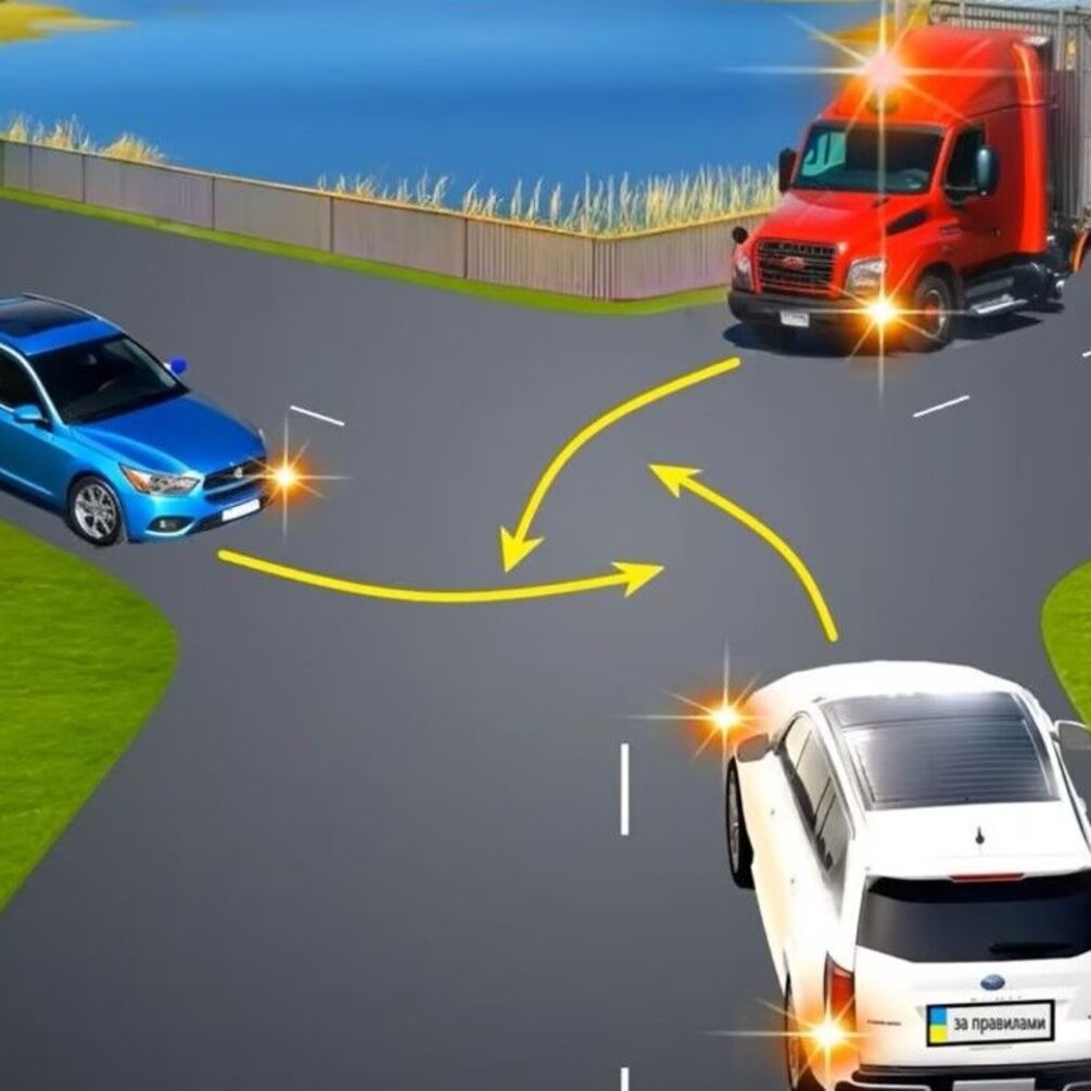 Як роз'їхатися на перехресті водіям, якщо всі вони мають перешкоду праворуч: цікава задача з ПДР