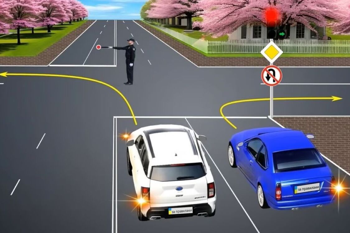 Водій якого автомобіля має право проїхати перехрестя: непроста задача з ПДР