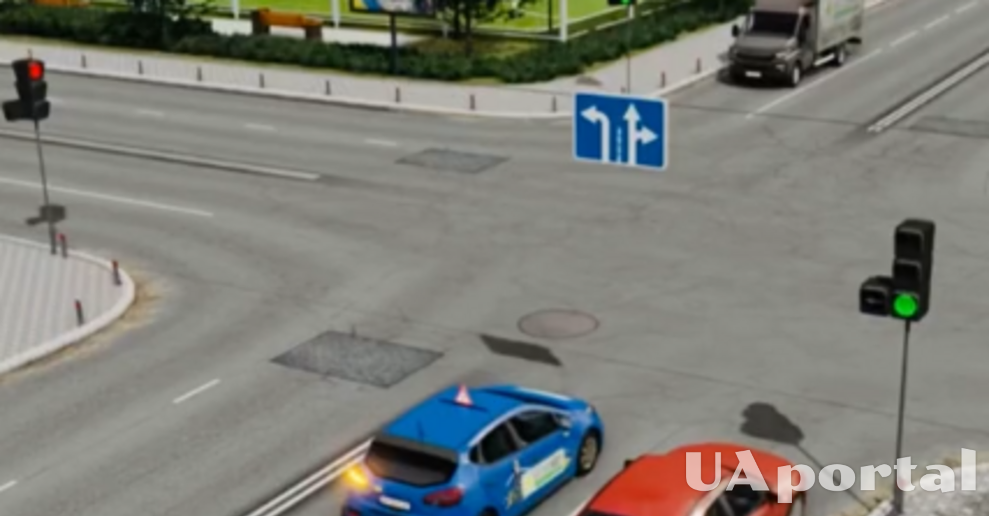 Может ли водитель синего авто повернуть налево: тест на знание ПДД для внимательных (видео)