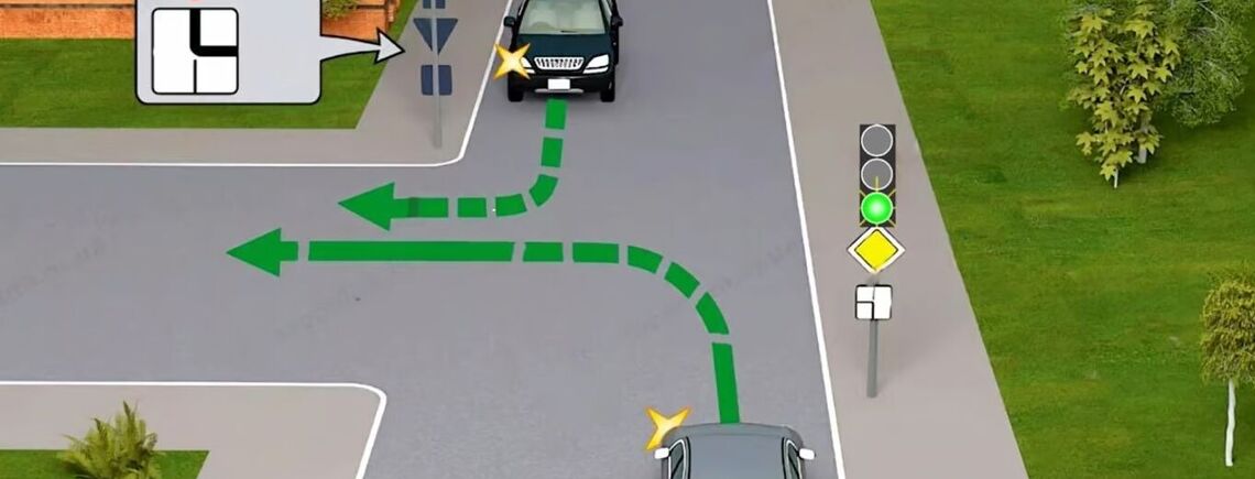 В этом тесте по ПДД многие ошибаются: какой из автомобилей проедет перекресток первым