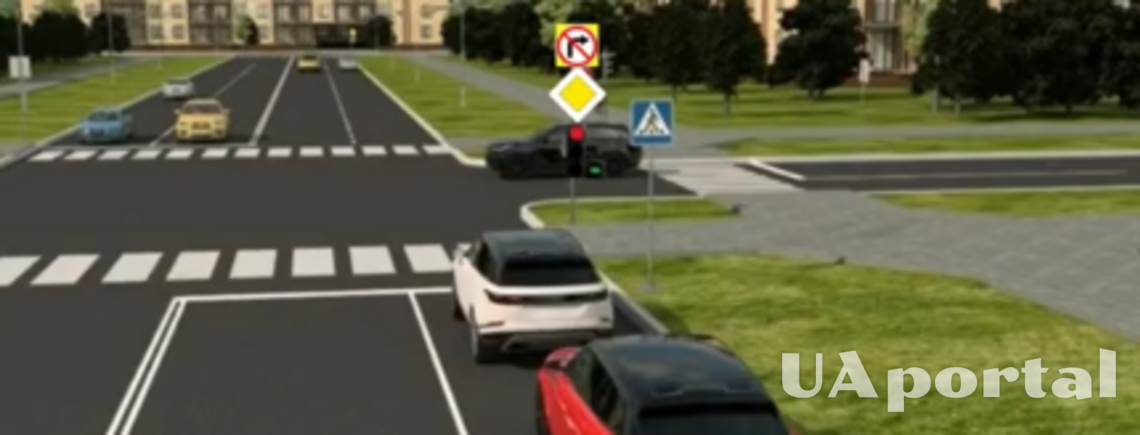 Чи мусить водій білого автомобіля повернути праворуч: тест на знання ПДР (відео)