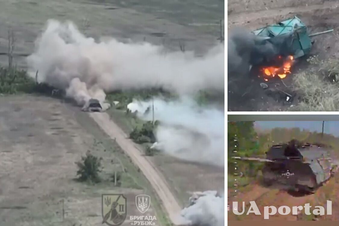 Воїни Нацгвардії на Лиманському напрямку спалили три російські 'танки-сараї' (відео)