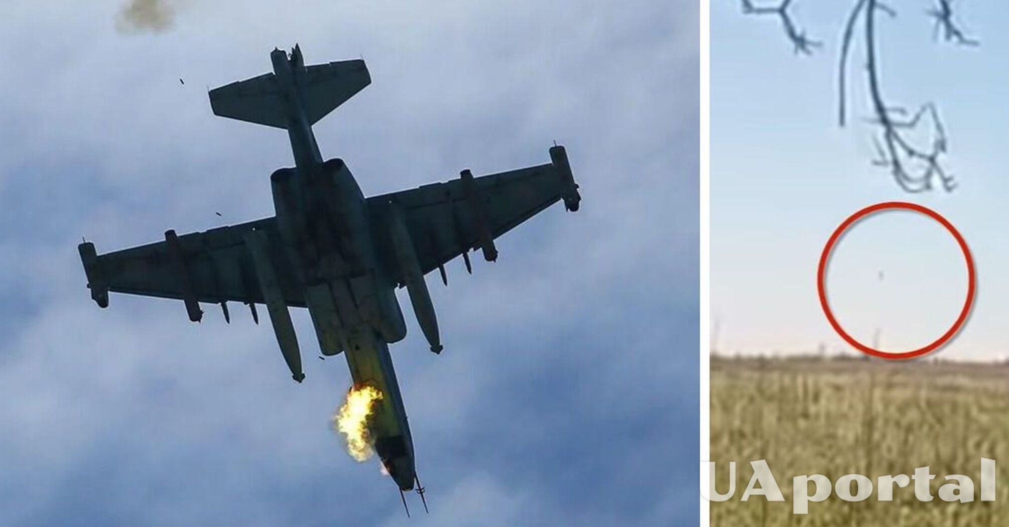 Появилось видео уничтожение российского Су-25 на Покровском направлении