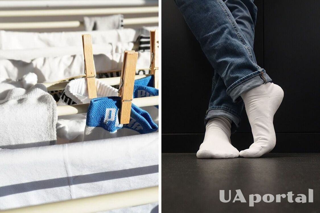 Експерти пояснили, як легко та дешево вивести коричневі плями з білих шкарпеток