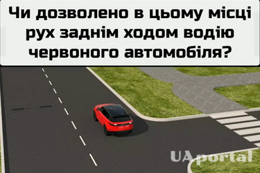 Чи дозволено водію червоного авто у цьому випадку дати задній хід: задача на знання ПДР (відео)