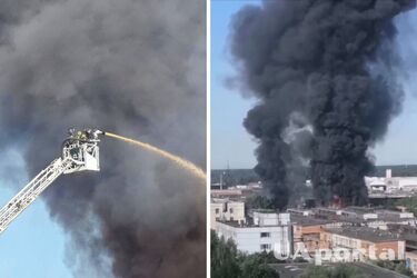 Дим дістався до літаків в небі: під Москвою у Хімках потужно горить завод (фото, відео)