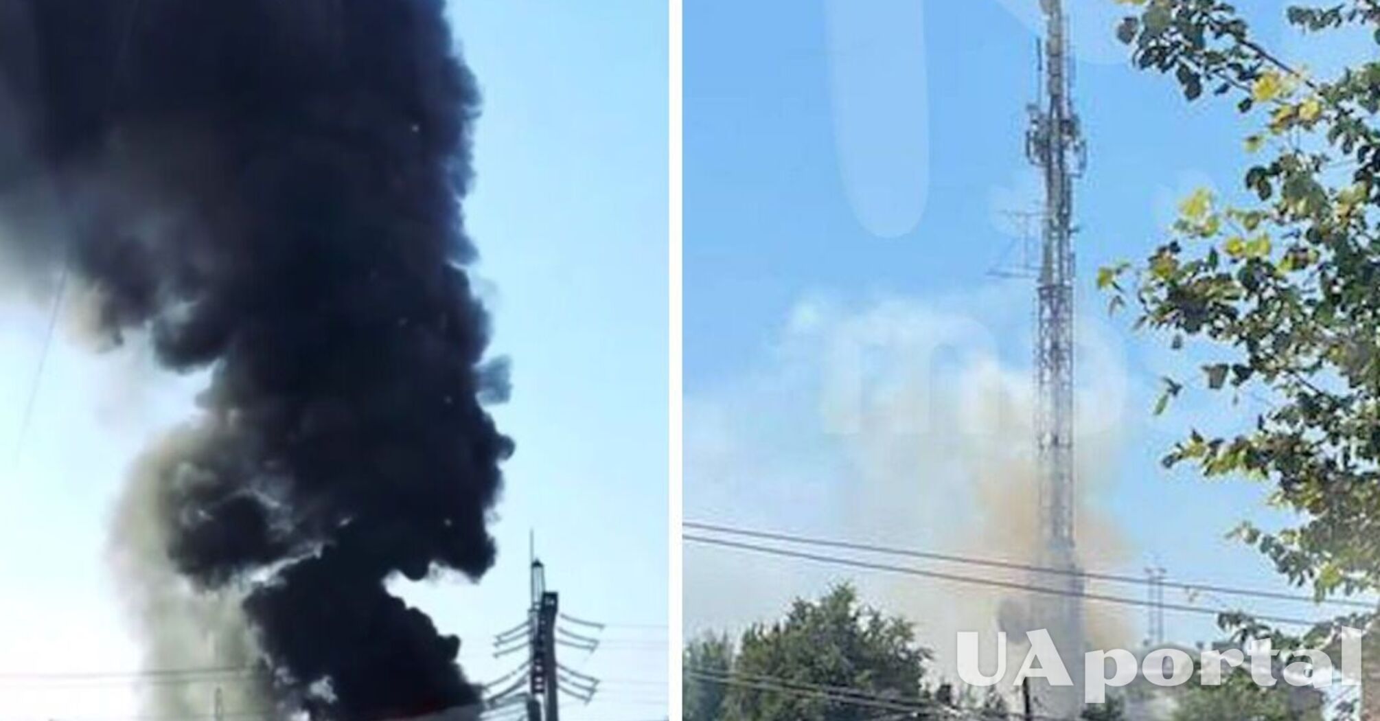'Бавовна' трапилася у Курській області рф: у Суджі згоріла електропідстанція та телевежа (відео)
