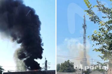 'Бавовна' трапилася у Курській області рф: у Суджі згоріла електропідстанція та телевежа (відео)