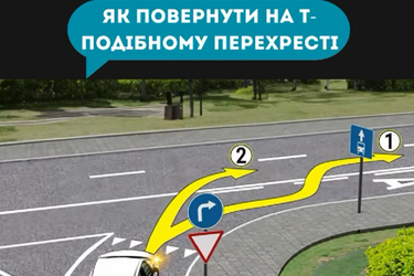 За якою траєкторією дозволено повернути водію білого авто: задача на знання ПДР (відео)