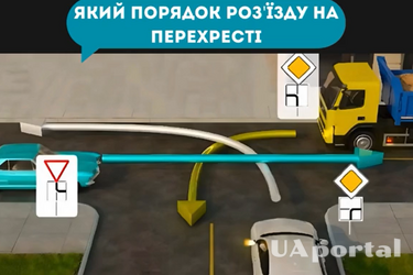Какова будет очередность проезда автомобилей на перекрестке: задача на знание ПДД (видео)