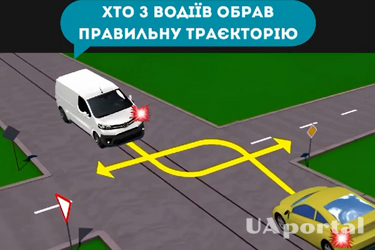 Кто из водителей выбрал правильную траекторию для поворота налево: задача на знание ПДД (видео)
