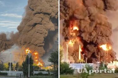 У Волгоградській області рф після візиту невідомих БПЛА загорілася нафтобаза (відео)